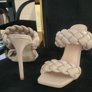 Steve Madden Cream Braided Heels